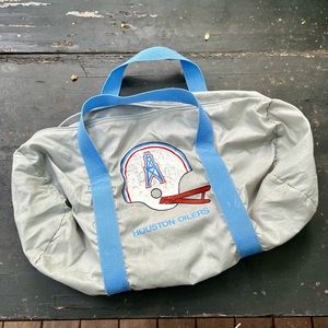 Vintage Houston Oilers Football Small Nylon Duffel Bag
